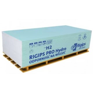 Влагостойкая гипсокартонная плита RIGIPS PRO Hydro тип H2 (GKBI), 12,5 мм
