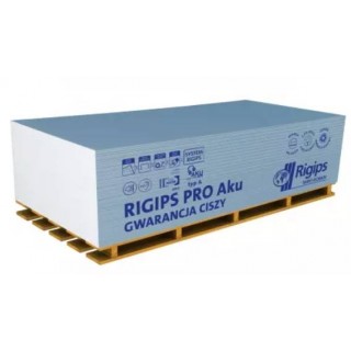 Гипсокартонная плита RIGIPS PRO AKU Hydro типу H2 (GKBI), 12,5 мм