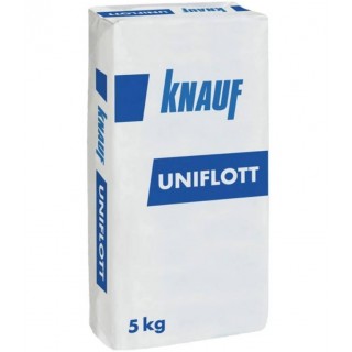 Knauf Uniflott, шпаклевка гипсовая для стыков гипсокартона (1-5 мм), 5 кг 