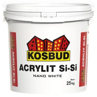 Штукатурка силикатно-силиконовая KOSBUD ACRYLIT SI-SI nano белая, 25кг