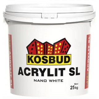 Штукатурка силиконовая KOSBUD ACRYLIT-SL nano белая, 25кг