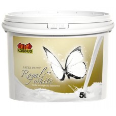 Латексна фарба KOSBUD ROYAL WHITE, біла, 5 л