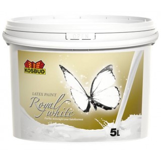 Краска сатиновая латексная ROYAL WHITE, белая, 5 л