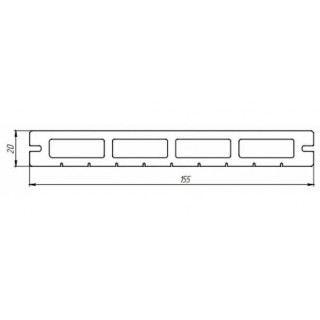 Террасная доска TARDEX, Lite Premium 3D, 155х20х2200 мм (пустотелая) - 