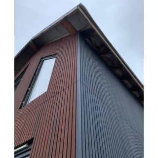 Фасадная панель, рейка Графит 3D, 219*26*2900 мм - 