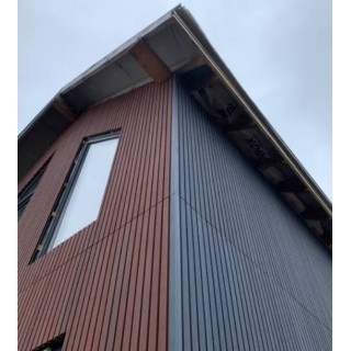 Фасадная панель, рейка Шоколад 3D, 219*26*2900 мм - 