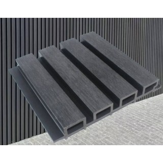 Фасадная панель, рейка Черная 3D, 219*26*2900 мм