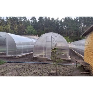 Теплица каркасная из поликарбоната 3х4 м, высота 2,1 м (модульная) - 