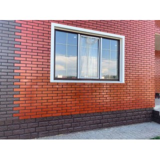 Фасадные термопанели Rocky «Рваный кирпич», 650х450 мм - 