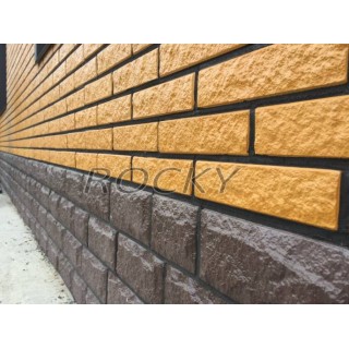 Фасадные термопанели Rocky «Рваный кирпич», 650х450 мм - 