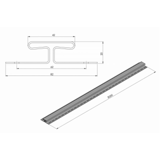 Соединительная планка (Н-профиль) для софита RainWay, 3000 мм - 