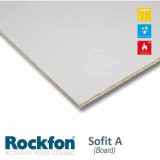 Акустическая плита Rockfon Sofit 600x600x12 мм: влагостойкая, белая, гладкая - 