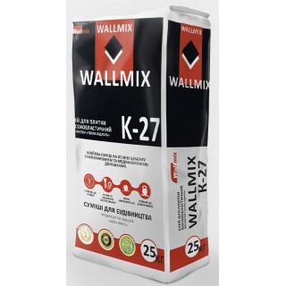 Wallmix К-27 Клей для плитки высокоэластичный, 25 кг