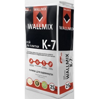 Купить Wallmix К-7 Клей для плитки, 25 кг - Со склада