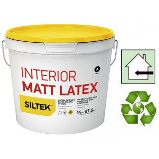 Siltek Interior Matt Latex фарба латексна матова для стін та стелі, база A 14 кг