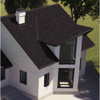 Битумная черепица Aquaizol «Мозаика» цвет «Коричневый Эко» - 