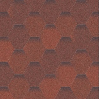 Битумная черепица Aquaizol «Мозаика» цвет «Огненная лава»