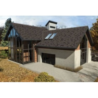 Битумная черепица Aquaizol «Акцент» цвет «Графит» - 