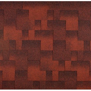 Битумная черепица Aquaizol «Акцент» цвет «Красный ЭКО»