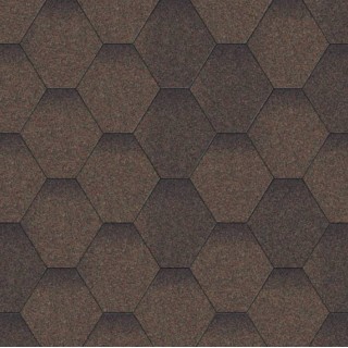 Битумная черепица Aquaizol «Мозаика» цвет «Коричневый Микс»