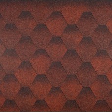 Битумная черепица Aquaizol, Мозаика - Красный Эко