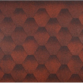 Битумная черепица Aquaizol «Мозаика» цвет «Красный Эко»