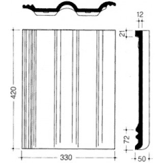 Цементно-песчаная черепица Braas «Франкфурт» с покрытием Cisar - 