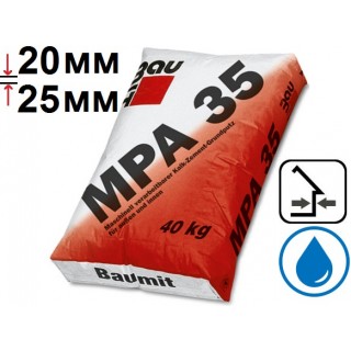 Baumit MPА 35, штукатурка цементно-известковая стартовая (20-25 мм), 25 кг