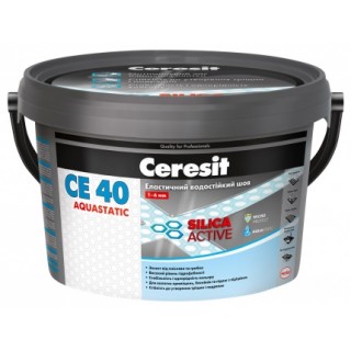 Сeresit CE40 Аквастатик, цветная затирка для швов (1-6мм), 2 кг