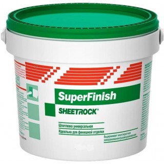 Knauf SuperFinish SHEETROCK, готовая универсальная шпаклевка (1-3мм), 28 кг