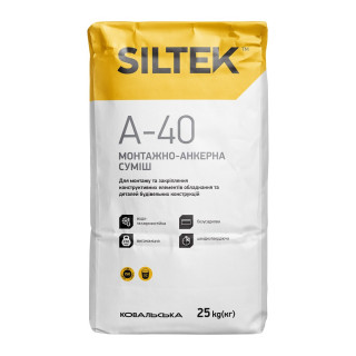Siltek A-40, монтажно-анкерная смесь, 25 кг