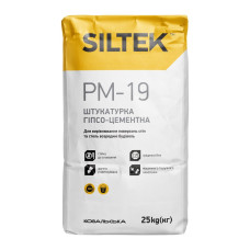 Siltek Pro PM-19, гипсо-цементная штукатурка, 25 кг Siltek Pro PM-19, гипсо-цементная штукатурка, 25 кг