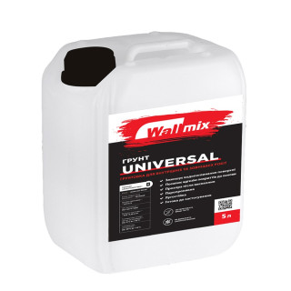 Wallmix Грунтовка универсальная глубокого проникновения Universal +, 5 л (5 кг)