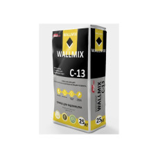 Wallmix С-13 М, Штукатурка цементная ручного и машинного нанесения, слой 8–20 мм, 25 кг