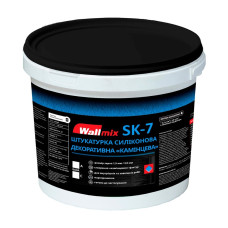 Wallmix SK-7, Штукатурка силіконова декоративна «Камінцева», 20 л (25 кг) Wallmix SK-7, Штукатурка силіконова декоративна «Камінцева», 20 л (25 кг)