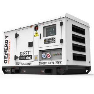 Генератор дизельний GENERGY GDS27T 22 кВт у кожусі