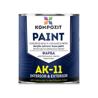 Kompozit АК-11, краска для бетонных полов, белый, 2,8 кг (2 л)