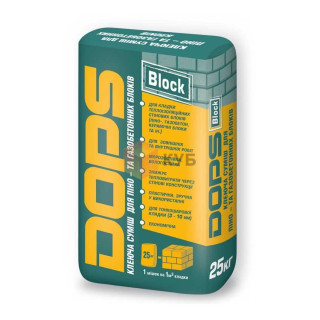 DOPS Block Зима, клейова суміш для газо- та пінобетону, 25 кг