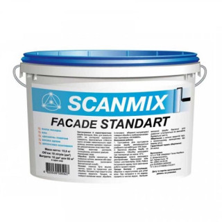 Scanmix Facade Standard, акриловая фасадная краска, 14 кг (10 л)