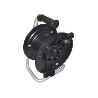 BM8-2104-0000 Котушка переносна, 25м (3х1,5 ПВС) з розетками 4 шт з запобіжником 16А, IP44