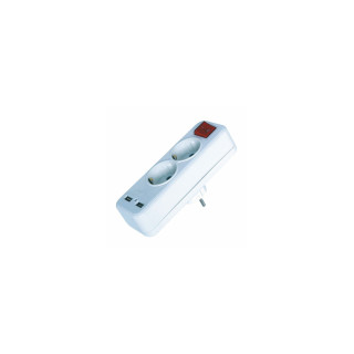 Двійник + 2 USB з вимикачем FAR (F08)