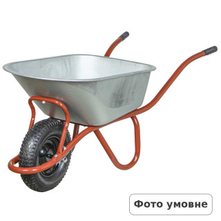Тачка строительная одноколесная КВІТКА PRO Formula 1 Industrial 90 л, 180 кг, пневмоколесо