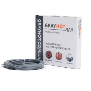 Grayhot, двожильний нагрівальний кабель (мощн.18,5 Вт/м.п)