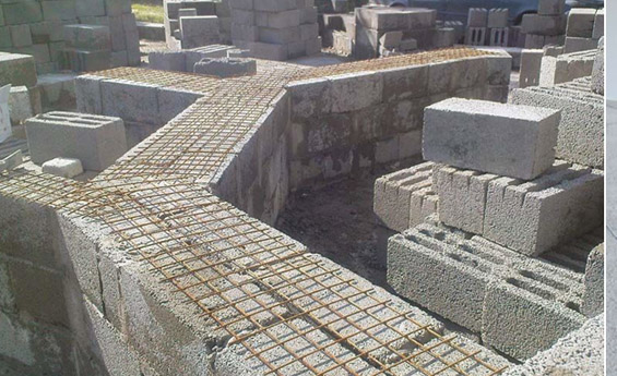 Армирование шлакоблочной кладки